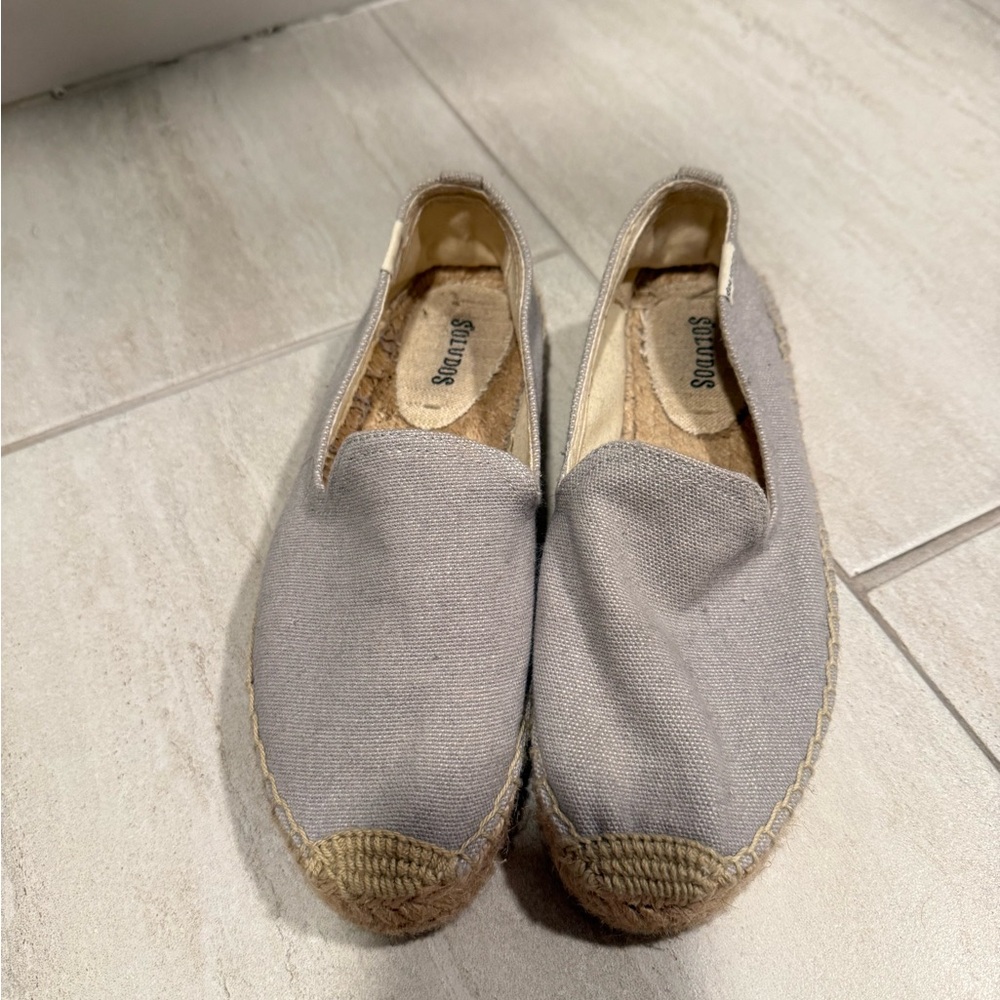 Soludos Light Gray Espadrille Flats